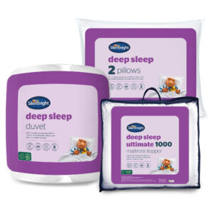 Silentnight Deep Sleep 10cm Topper, Pillow Pair and 10.5 tog Duvet Bundle