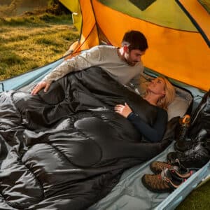 Silentnight SoftFill ™ Adult Double Sleeping Bag (Black/Grey)