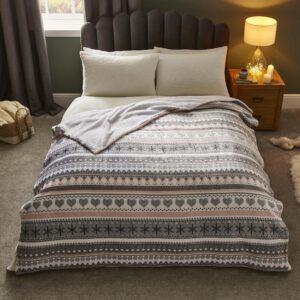 Silentnight Aspen Fairisle Giant Throw