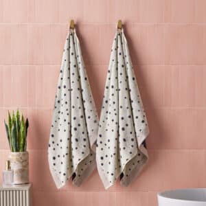 Cosmo Living Spotted Cotton Bath Towels 2 Pack