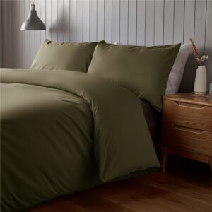Silentnight Supersoft Duvet Set & Fitted Sheet - Olive