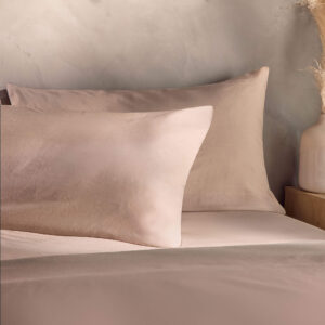 Silentnight Washed Cotton Rich Natural Pillowcase Pair